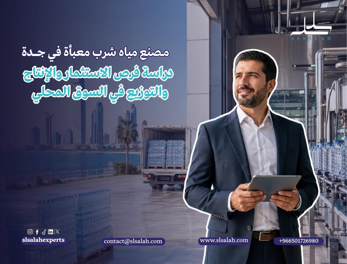 مصنع مياه شرب معبأة في جدة: دراسة فرص الاستثمار والإنتاج والتوزيع في السوق المحلي